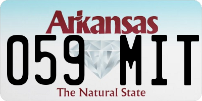 AR license plate 059MIT