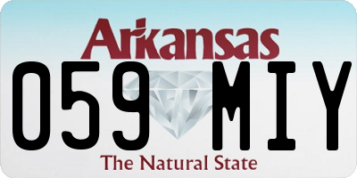 AR license plate 059MIY