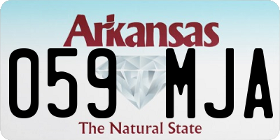 AR license plate 059MJA