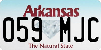 AR license plate 059MJC