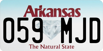 AR license plate 059MJD