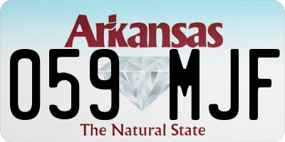 AR license plate 059MJF