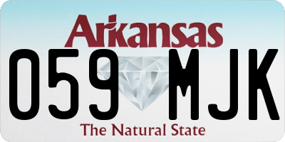 AR license plate 059MJK