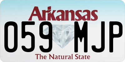 AR license plate 059MJP