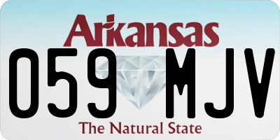 AR license plate 059MJV