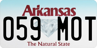AR license plate 059MOT