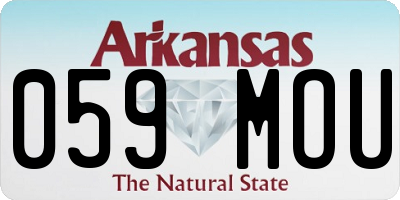 AR license plate 059MOU