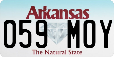 AR license plate 059MOY