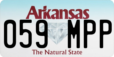 AR license plate 059MPP