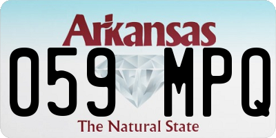 AR license plate 059MPQ