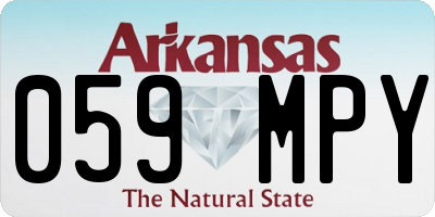 AR license plate 059MPY