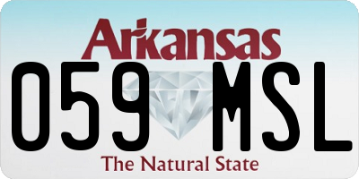 AR license plate 059MSL
