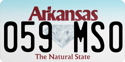 AR license plate 059MSO
