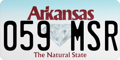 AR license plate 059MSR