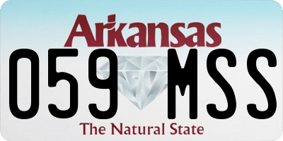 AR license plate 059MSS