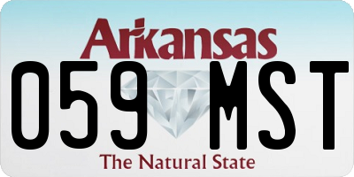 AR license plate 059MST