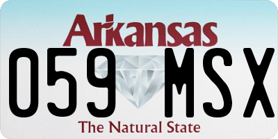 AR license plate 059MSX
