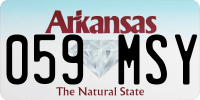 AR license plate 059MSY