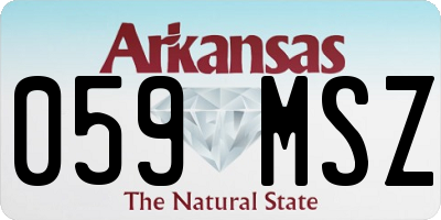 AR license plate 059MSZ