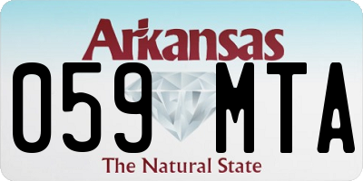 AR license plate 059MTA