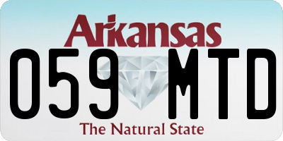 AR license plate 059MTD