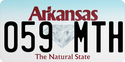 AR license plate 059MTH