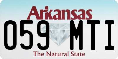 AR license plate 059MTI