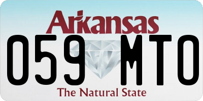 AR license plate 059MTO