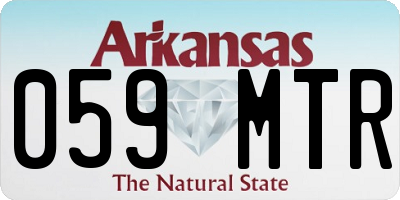 AR license plate 059MTR