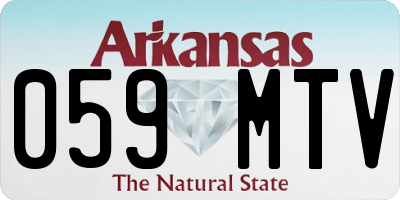 AR license plate 059MTV