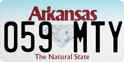 AR license plate 059MTY