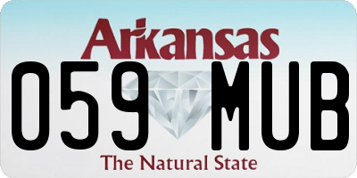 AR license plate 059MUB