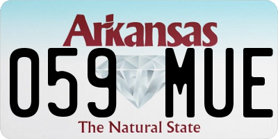 AR license plate 059MUE