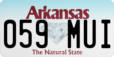 AR license plate 059MUI