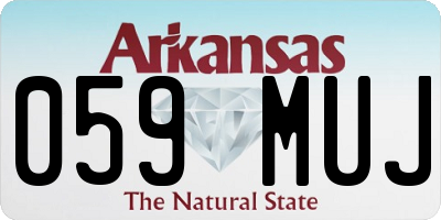 AR license plate 059MUJ
