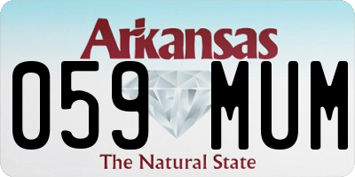 AR license plate 059MUM