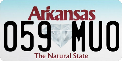 AR license plate 059MUO