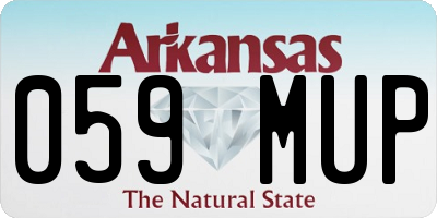 AR license plate 059MUP