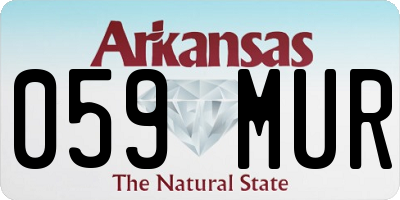 AR license plate 059MUR