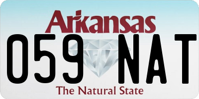 AR license plate 059NAT