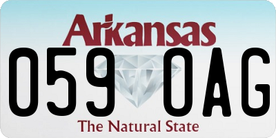 AR license plate 059OAG