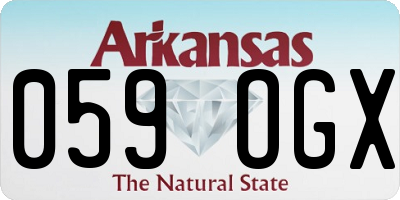 AR license plate 059OGX