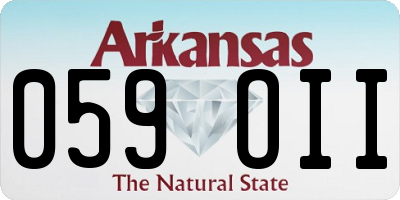 AR license plate 059OII
