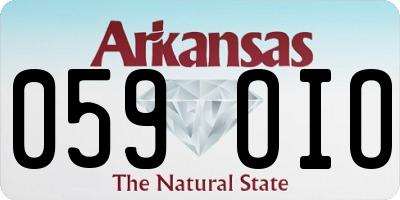 AR license plate 059OIO