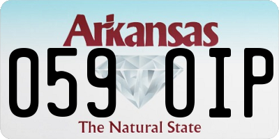 AR license plate 059OIP