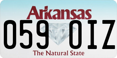 AR license plate 059OIZ