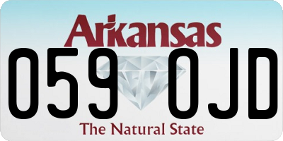 AR license plate 059OJD