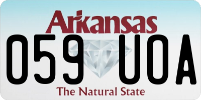 AR license plate 059UOA