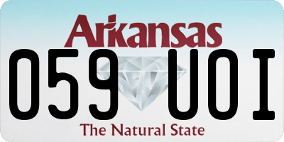 AR license plate 059UOI