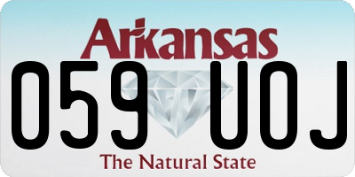 AR license plate 059UOJ